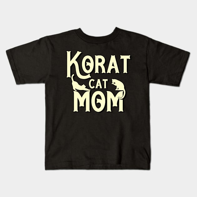 Korat cat mama breed. Perfect present for mother dad friend him or her Kids T-Shirt by SerenityByAlex